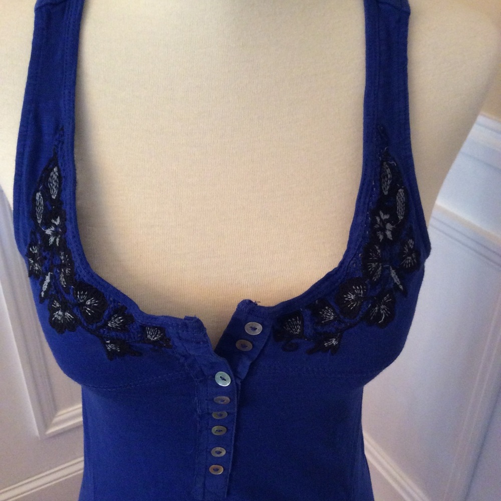 Free People Tunic Top in Cobalt Blue